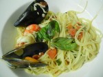 Spicy seafood pasta